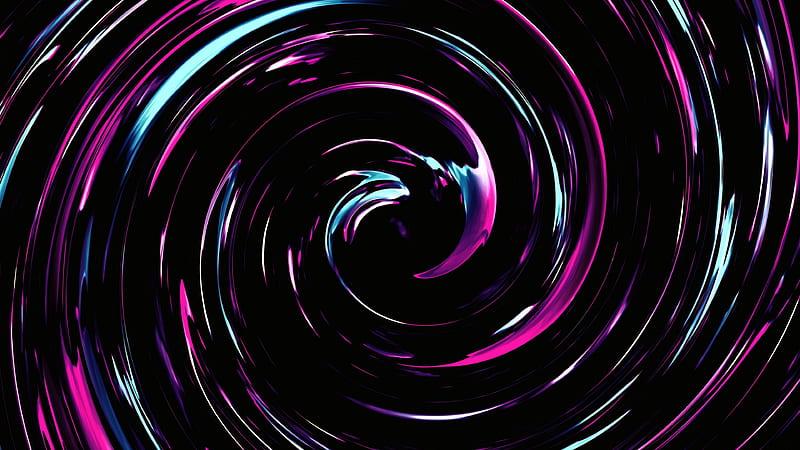 Pink Blue Stains Funnel Distortion Abstraction Abstract, HD wallpaper