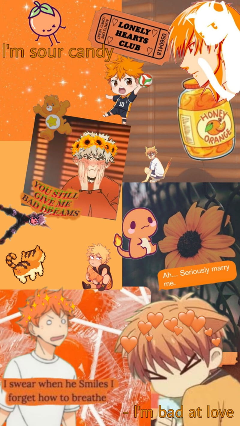 Orange Anime Wallpapers  Wallpaper Cave