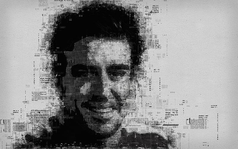 Fernando Alonso, portrait newspaper art, Spanish racing driver, Formula 1, creative art portrait, HD wallpaper