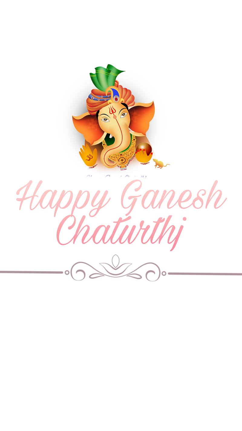 Ganesh, god, happy ganesh chaturthi, hindu, hindu god, simple, spiritual, HD phone wallpaper
