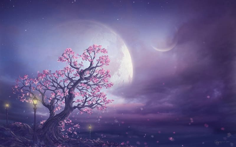 Fantasy, Tree, Dream, Artistic, HD wallpaper