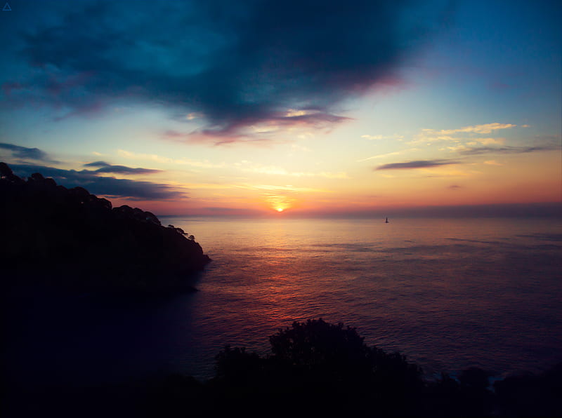 Ocean Beach Sunset, ocean, beach, sunset, sunrise, dusk, dawn, nature, HD wallpaper