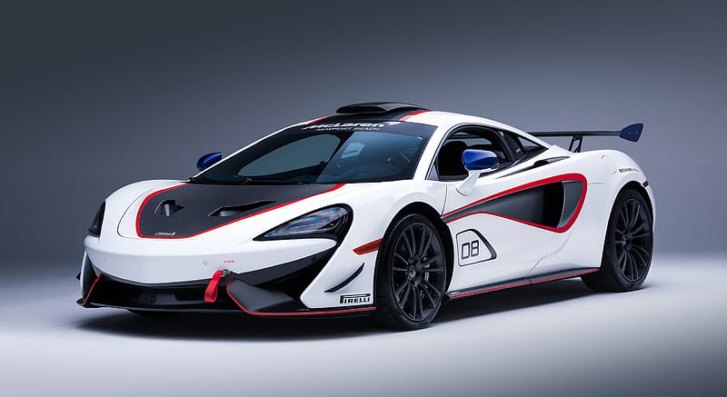 2018 McLaren 570S GT4 MSO X No. 8 White Red And Blue Accents - Front Three-Quarter , car, HD wallpaper
