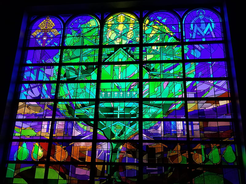 Stained glass, catholic, texas, HD wallpaper