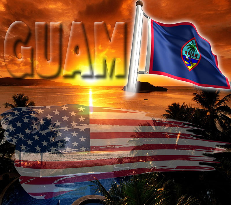 Guam Sunset Agana, agana, chamorro, guam, guamanian, tamuning, usa, HD wallpaper
