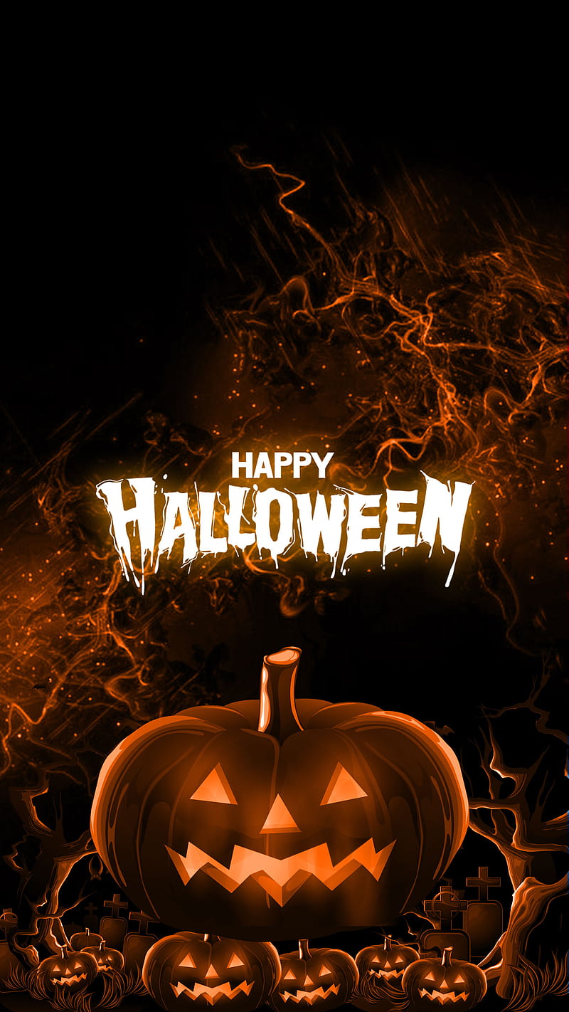 Orange halloween, ArtCenter, black, ghost, happy, happy halloween,  orangelight, HD phone wallpaper | Peakpx