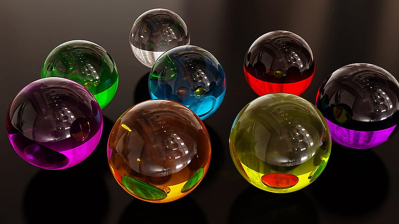 Glowing Orbs, orbs, colors, globes, marbles, Firefox Persona theme, HD wallpaper