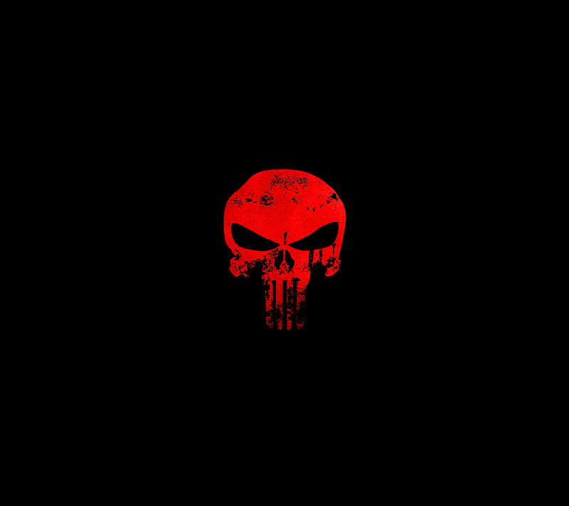 Red Punisher Skull Wallpaper