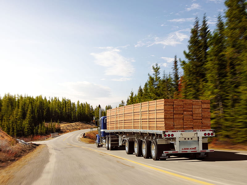 Brilliance Flatbed Lumber Lode King, Flatbed Truck, HD wallpaper