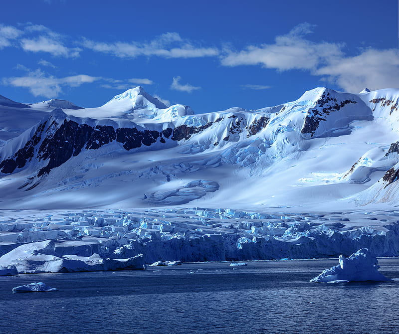 snowy mountains, antarctica, glacier, Nature, HD wallpaper