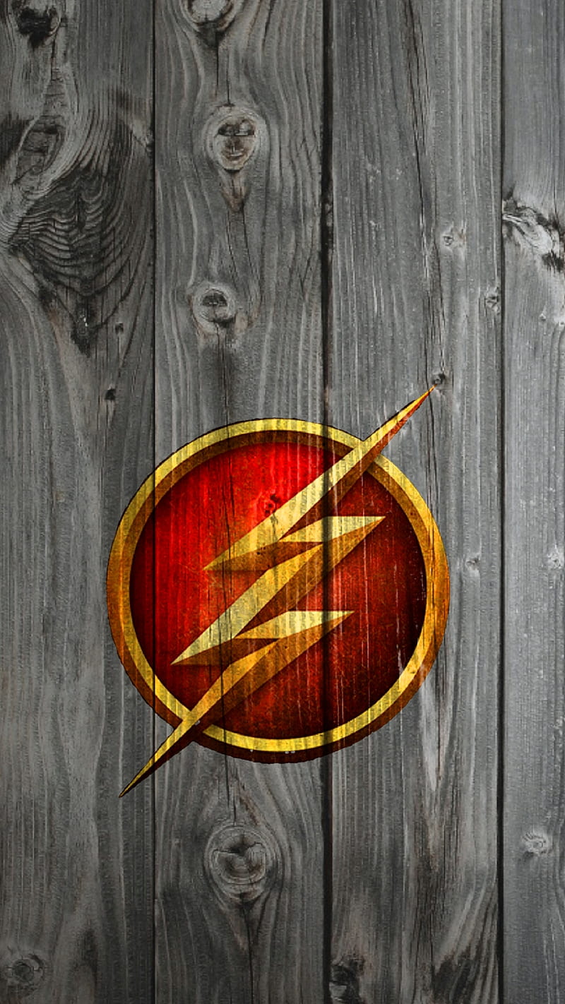 Flash, comic, dc, wood fence, HD phone wallpaper