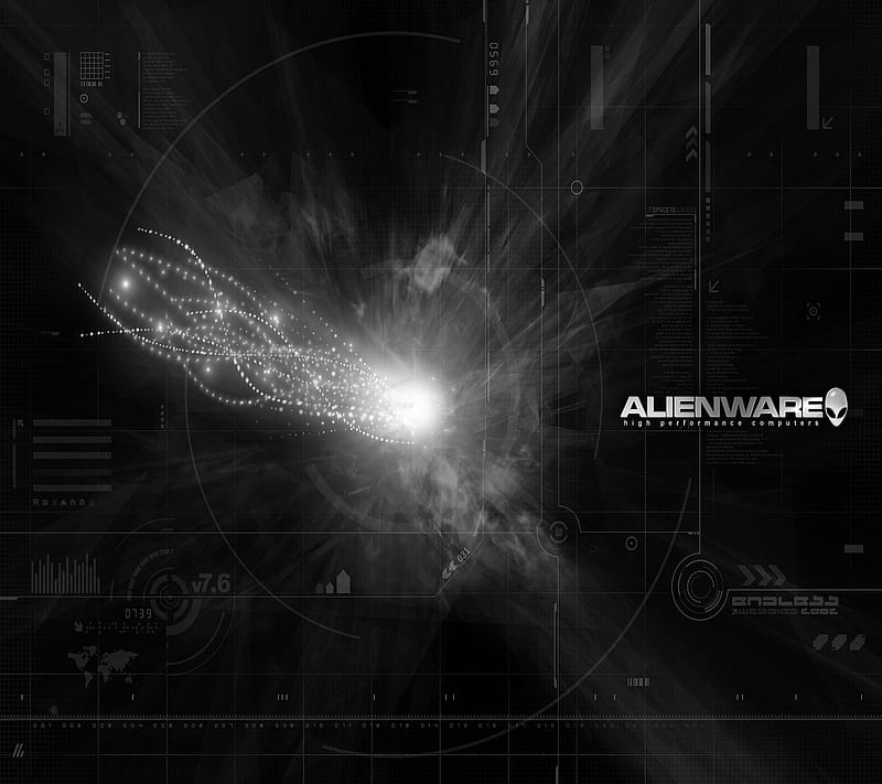 Alienware Greyscale, alien, alienware, HD wallpaper