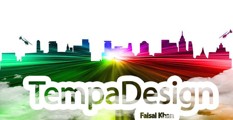 TempaDesings, new york, tempa, helicopter, faisal khan, rainbow, clouds, HD wallpaper