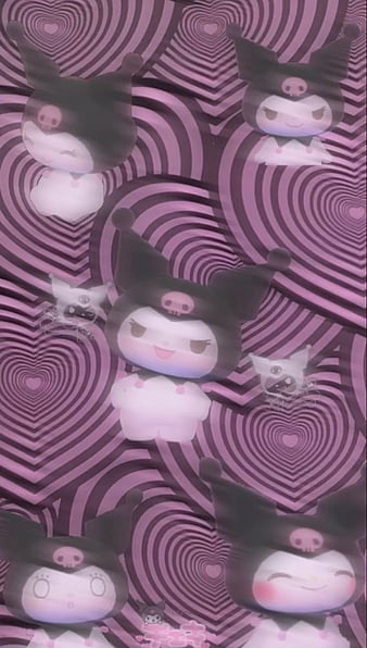 Kuromi gothcore, hello kitty, sanrio, weebcore, xd, HD phone wallpaper