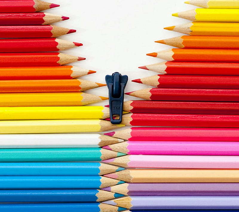 colorful pencils, colourful, pencils, HD wallpaper