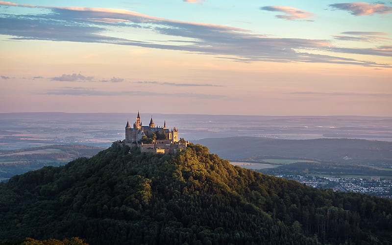 Hohenzollern Castle, Germany, Germany, castle, Hohenzollern, landscape, HD wallpaper