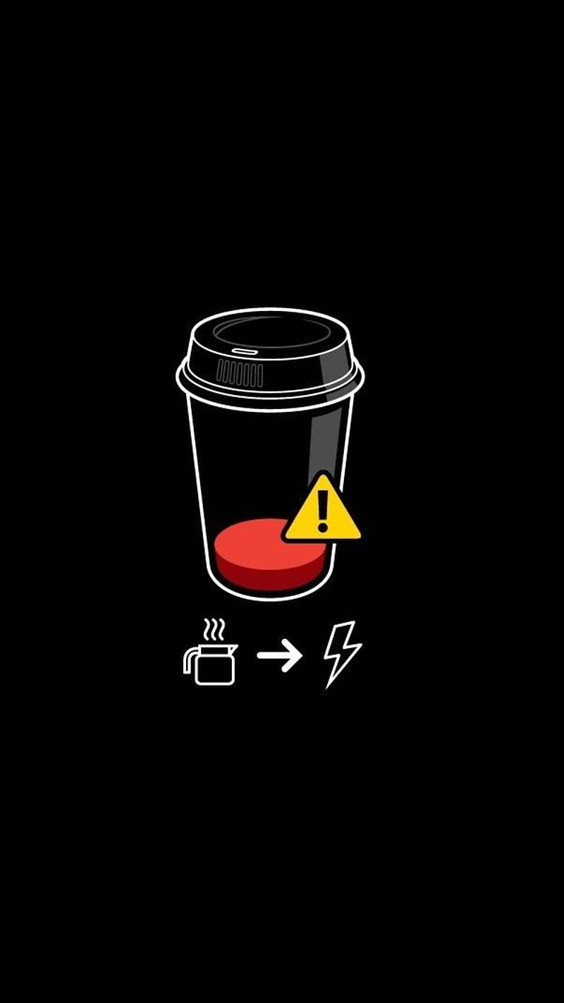 Coffee Battery, 929, cool, funny lover, minimal, morning, need, HD phone wallpaper