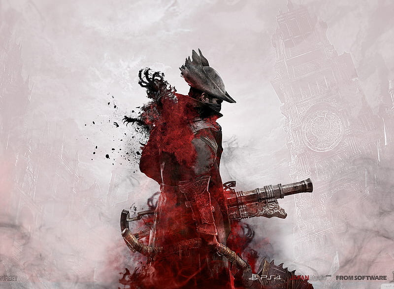 bloodborne 3, blood, game, gamer new, pc, ps4, red, HD wallpaper