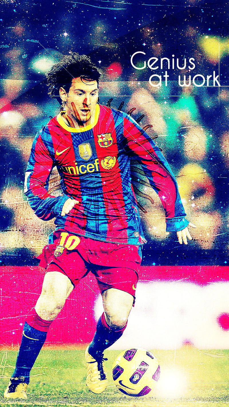 Messi, art, barca, barcelona, fcb, football, leo, lionel, logo, soccer, HD phone wallpaper