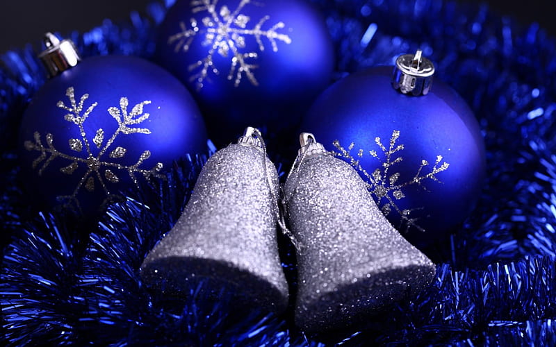 Christmas Bells, glass, bulbs, decoration, bells, HD wallpaper