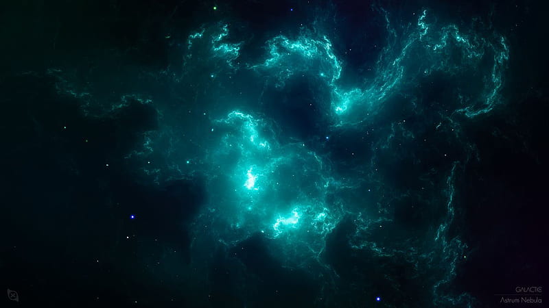 Turquoise Astrum Nebula Turquoise, HD wallpaper