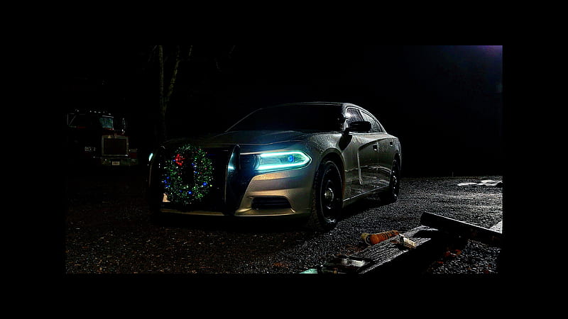 Christmas Charger , awd, dodge, holiday, police, retired, tuned, v8, xmas, HD wallpaper