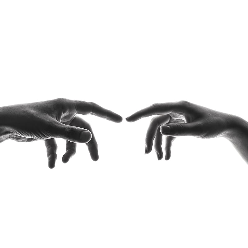 two person's connecting fingers, HD phone wallpaper