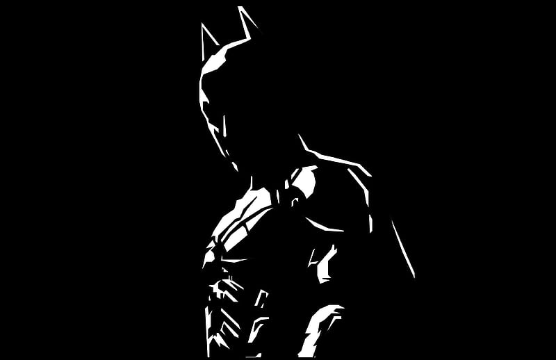 Dark Knight Minimalism, batman, superheroes, behance, artwork, artist, HD wallpaper
