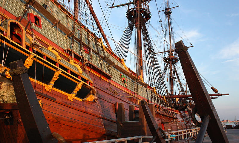 Batavia, boat, ship, lelystad, HD wallpaper