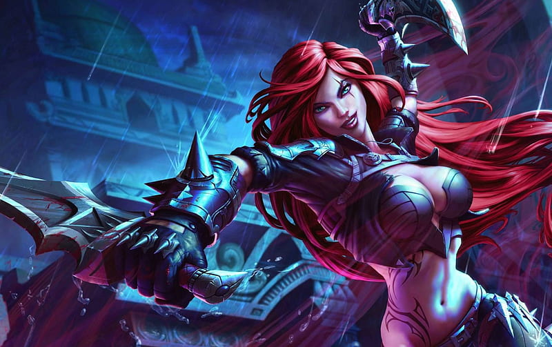 Katrina League Of Legends League Redhead Legend Woman Katrina Hd Wallpaper Peakpx