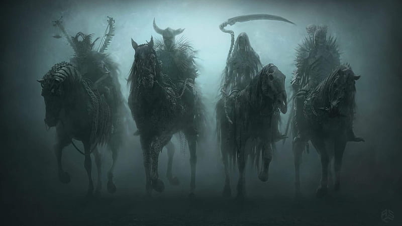 The Four Horsemen Of The Apocalypse, Art, Artwork, Horsemen, HD wallpaper