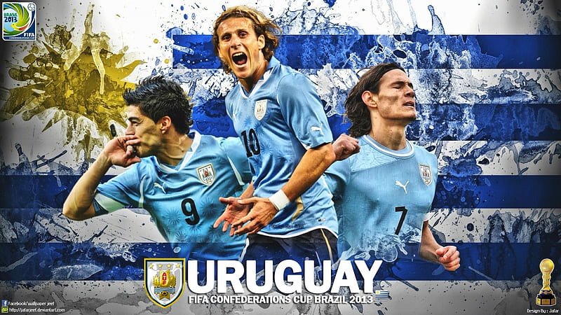 Uruguay Football , cavani , Luis Suarez , world cup 2014, FIFA Confederations Cup Brazil 2013, Uruguay, fifa, Diego Forlan , football, luis suarez liverpool, HD wallpaper