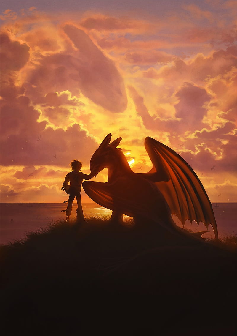 HTTYD 2 Poster, hiccup, httyd, httyd 2, httyd 3, toothless, HD phone wallpaper