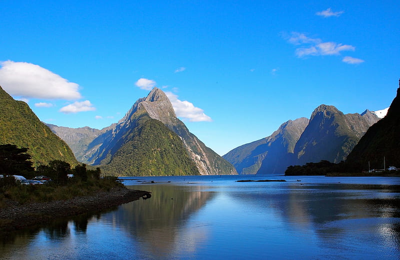 Captivating Milford Sound, New Zealand, Islands, Mountains, Lakes, New Zealand, Nature, HD wallpaper