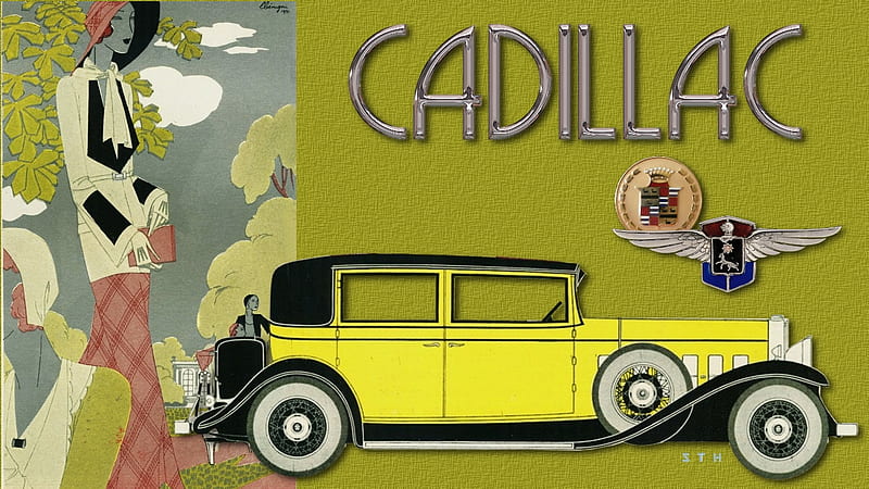1931 Cadillac Art Deco ad 5, General Motors, Cadillac, 1930 Cadillac, Vintage Cadillac advertisement, Cadillac , Cadillac Background, HD wallpaper
