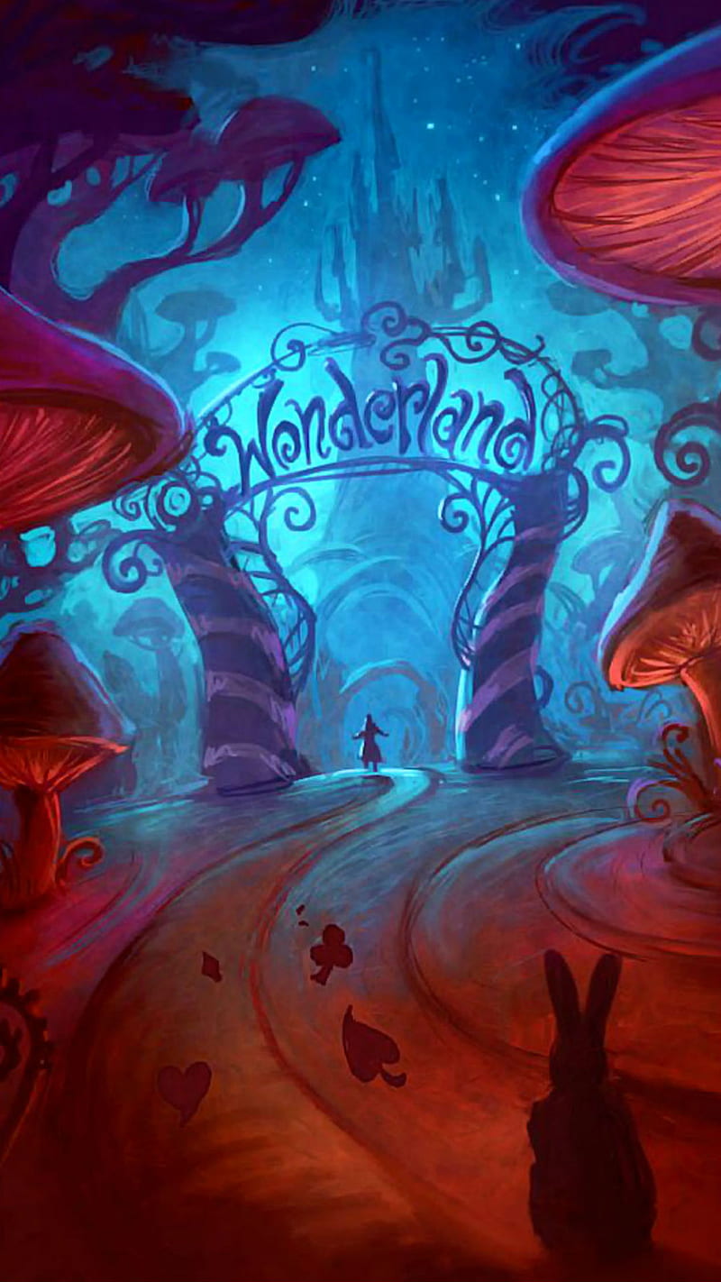 Alice in Wonderland, alice, bunny, disney, gate, hole, in, rabbit, red,  trippy, HD phone wallpaper | Peakpx