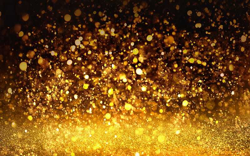 Shiny gold glitter background photo realistic Vector Image