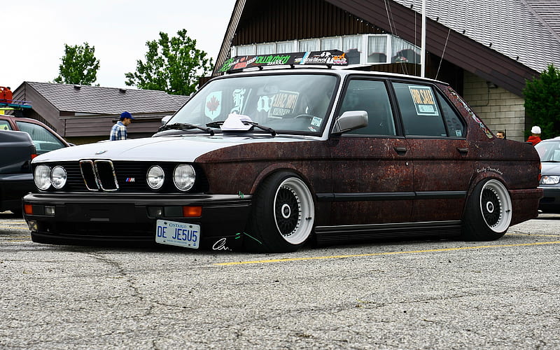 tuning, BMW E28, low rider, stance, e28, german cars, BMW, HD wallpaper