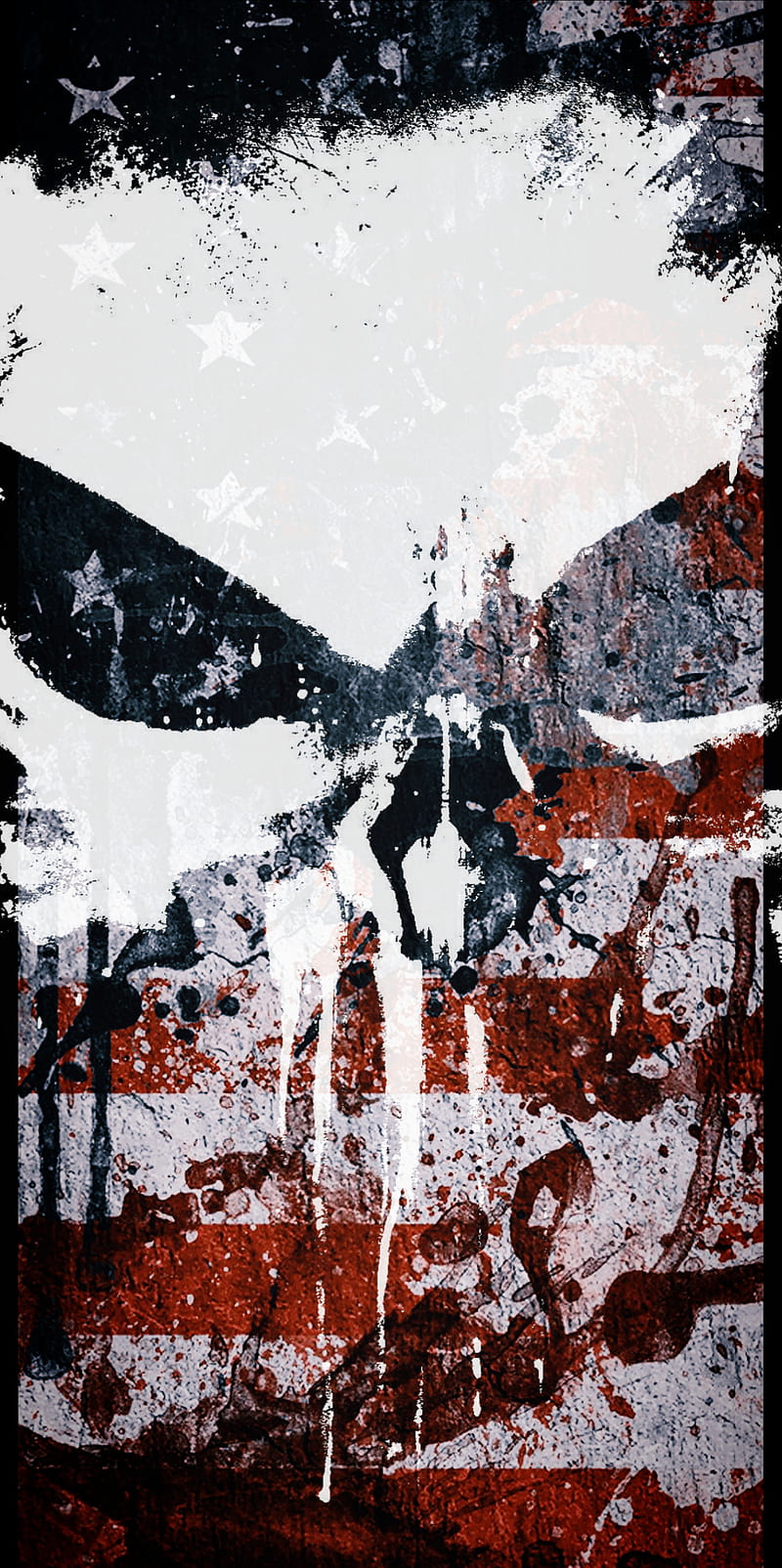 Punisher, america, american flag, usa, HD phone wallpaper
