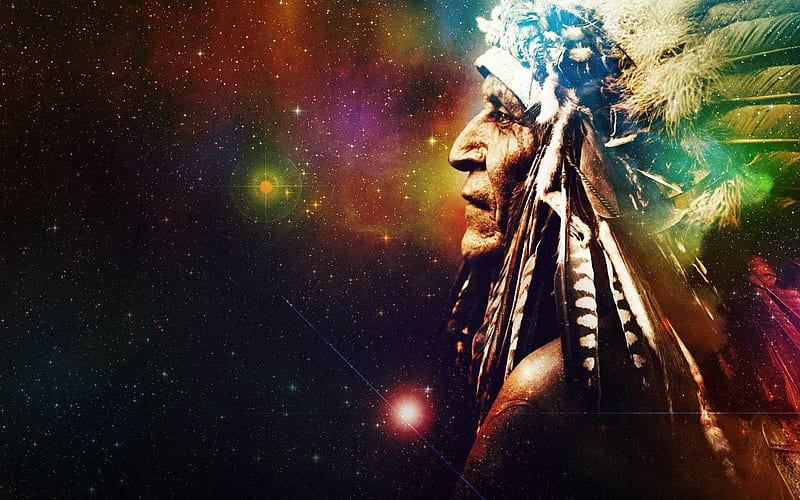 Proud Chief, Hair, Ameircan, Proud, Man, Chief, Feathers, Indian, HD wallpaper