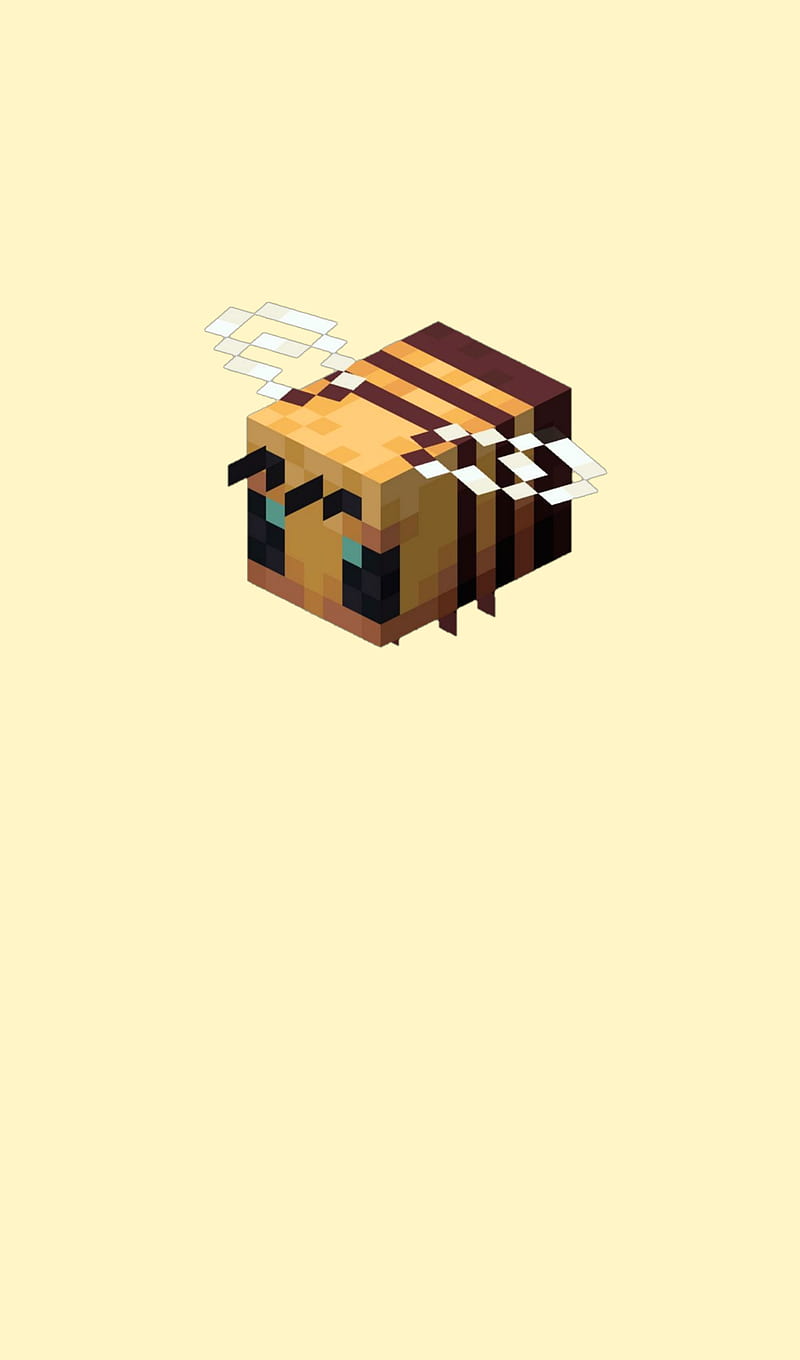 Minecraft bee, bee, mc, minecraft, HD phone wallpaper