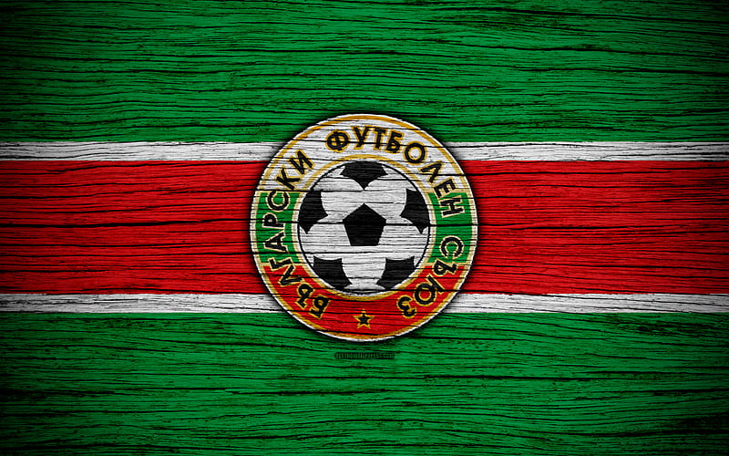 Bulgaria national football team, logo, Europe, football, wooden texture, soccer, Bulgaria, European national football teams, Bulgarian Football Federation, HD wallpaper