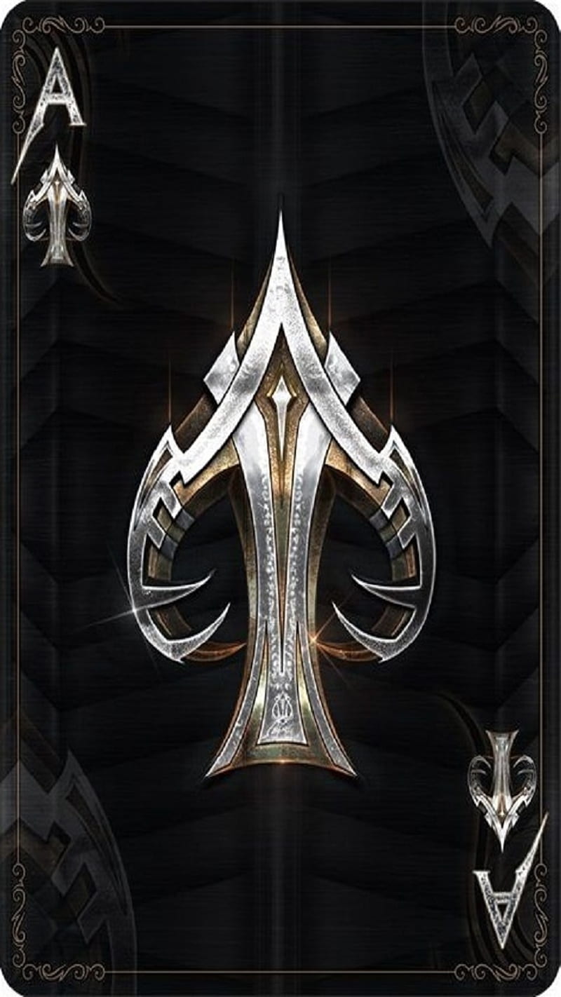 Ace Of Spades, black, cards, HD phone wallpaper