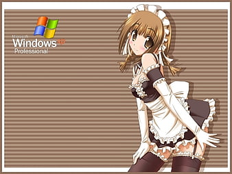 Windows xp, girl, anime, HD wallpaper