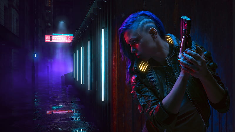 cyberpunk 2077, woman, futuristic, sci-fi games, rpg, Games, HD wallpaper