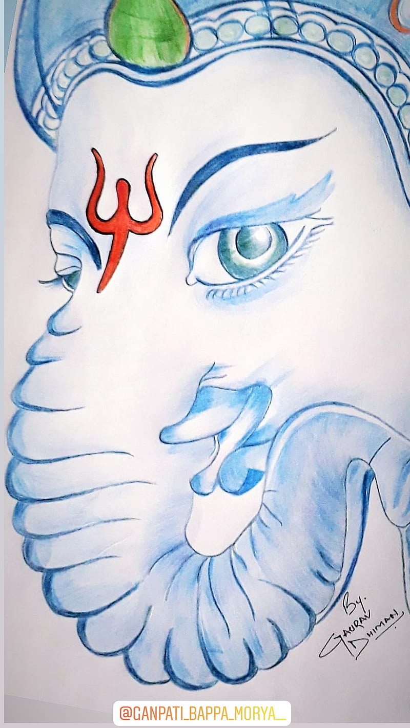 Ganesh God , Beautiful Sketch, lord ganesh HD phone wallpaper | Pxfuel