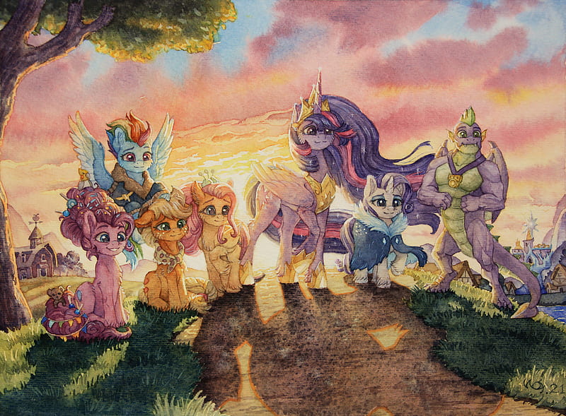 My Little Pony, My Little Pony: Friendship is Magic, Twilight Sparkle , Rarity (My Little Pony) , Spike (My Little Pony) , Fluttershy (My Little Pony) , Applejack (My Little Pony) , Rainbow Dash , Pinkie Pie, HD wallpaper