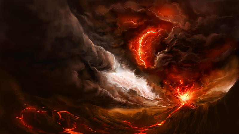 Volcanic Storm, disaster, vulcano, pretty, stunning, marvellous, mount, clouds, stormcloud, nice, firestorm, outstanding, vulcan, ashes, ash, lava, sky, abstract, forces of nature, storm, reign of fire, fire, lightning, volcanic, awesome, bonito, volcano, burning sky, wonderfu, amazing, cloud, fantastic, natural disaster, flames, pyroclastic cloud, skyphoenixx1, nature, HD wallpaper