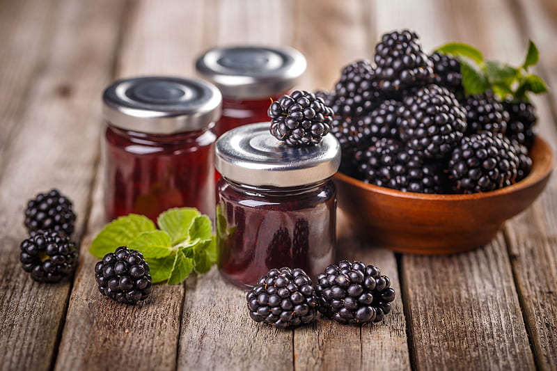 Food, Jam, Berry, Blackberry, Fruit, Still Life, HD wallpaper
