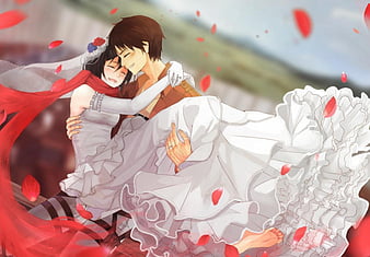 Anime Style Wedding Couple Drawing